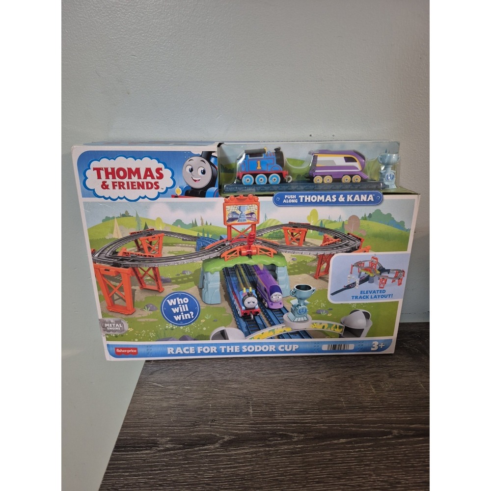 New Open Box‎ THOMAS & FRIENDS TOY TRAIN SET RACE FOR THE SODOR CUP & KANA